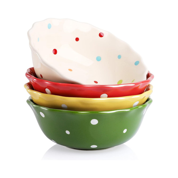 NIERBO 4 Pieces Porcelain Dessert Bowls 16 Oz Ceramic Ice Cream